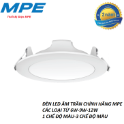 Đèn led âm trần 6W 9W 12W hàng chính hãng MPE model RPL2