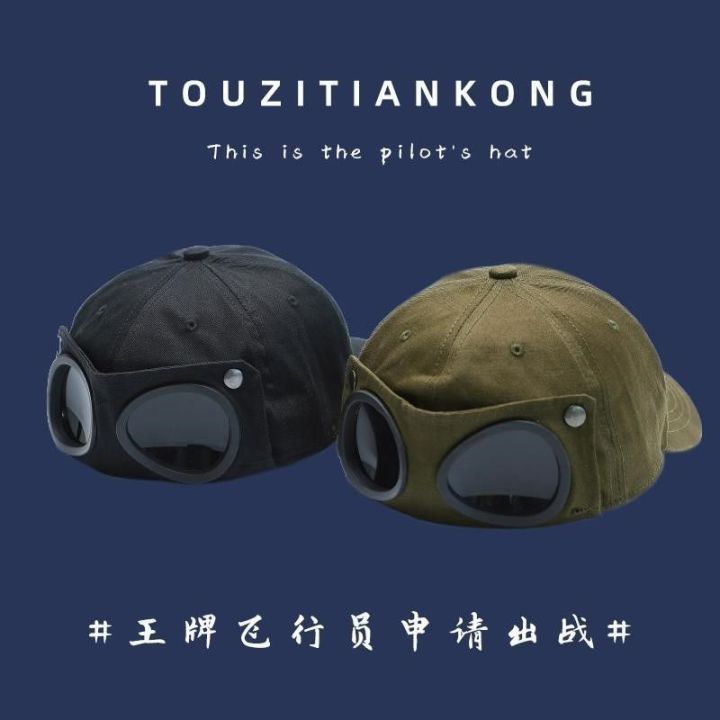 mars-pilot-hat-mens-tide-brand-korean-baseball-cap-womens-facesummersunglasses-peaked-cap-men