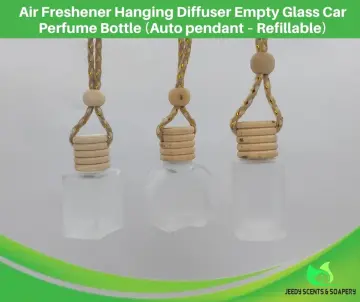 Car Hanging Perfume Pendant Fragrance Air Freshener Empty Glass