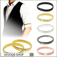 UEVOQB SHOP 2pcs กันลื่น วงแขนโลหะ อีลาสติก แฟชั่นสำหรับผู้หญิง สายรัดยางยืด ลดกระหน่ำ กำไลข้อมือสร้อยข้อมือ ผู้ถือแขนเสื้อ สำหรับผู้ชาย