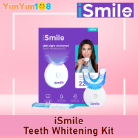 iSmile Teeth Whitening Kit - LED Light, 35% Carbamide Peroxide, (3) 3ml Gel Syringes, (1) Remineralization Gel, and Tray.