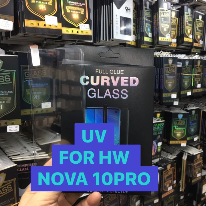 huawei-nova10-nova10pro-หัวเว่ย-ฟิล์มกันรอย-ฟิล์มกันรอยหน้าจอ-ฟิล์มกระจกกาว-uv-แบบใสทั้งแผ่น-uv-curved-glass