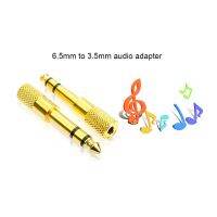 6.5MM male to 3.5MM female jack plug audio headset microphone guitar recording adapter 6.5 To 3.5 converter cable Gold Plated Cables