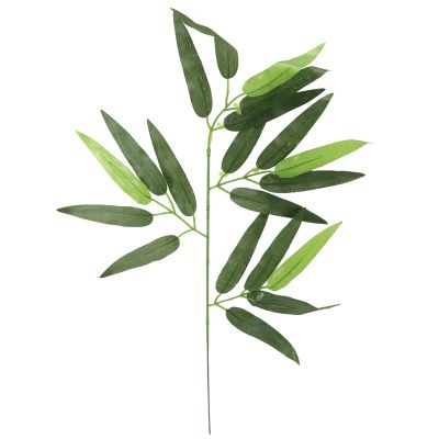 50 PCS Artificial Green Bamboo Leaves Fake Green Plants Greenery Leaves for Home Hotel Office Party Decoration
