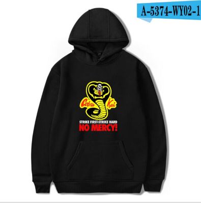 Hot Black COBRA KAI Hoodies Sweatshirts Men Harajuku Hip Hop Hooded Casual COBRA KAI Comfortable pullovers Tops Size XS-4XL