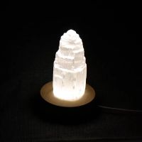 10cm Natural quartz crystal selenite lamp reiki healing home decor mineral specimen collection