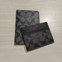 á Coach ปกหนังสือเดินทาง ฟรีเชือกเส้นเล็ก ฟรีซองใส่บัตร