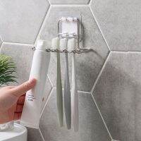 【CW】 Wall Mounted Toothbrush Holder Toothpaste Organizers Accessories Tools