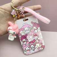 Super Cute Cat Bank Credit Card Holders Student Bus ID Holders Identity Badge Shell with Pendant Women Office Supply