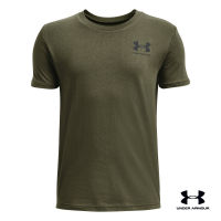 Under Armour UA Boys Sportstyle Left Chest Short Sleeve อันเดอร์ อาร์เมอร์ เสื้อออกกำลังกายสำหรับเด็กผู้ชาย