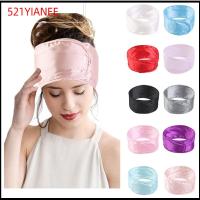 521YIANEE ความกว้างกว้าง ที่คาดผมผ้าซาติน สีทึบทึบ ปรับได้ปรับได้ ที่คาดผมสปาล้างหน้า แฟชั่นสำหรับผู้หญิง นุ่มนุ่มๆ ที่คาดผมโยคะแต่งหน้า สำหรับผู้หญิง