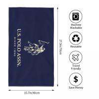 Us Polo Assn (2) ผ้าขนหนู ทรงสี่เหลี่ยม ขนาด 70x40 ซม. สําหรับออกกําลังกาย โยคะ วิ่ง กลางแจ้ง aqr