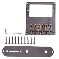 6 String Saddle Volume Control Bridge Plate Replacement with Control Plate for Telecaster Electric Guitar Repair Part