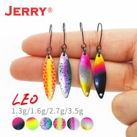 【cw】 Jerry Leo Metal Trout Fishing Spoons Fluttering Lures 1.6- 3.5g Glittering UV Color Spinner Bait Pesca