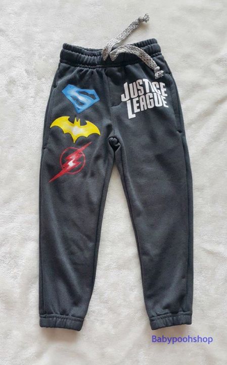 LOGG : กางเกงขาจั๊ม สกรีน Justice League สีดำ