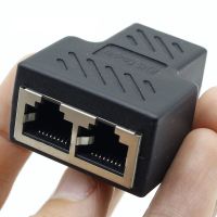 1pcs 1 To 2 Ways RJ45 LAN Ethernet Network Cable Female Splitter Connector Adapter