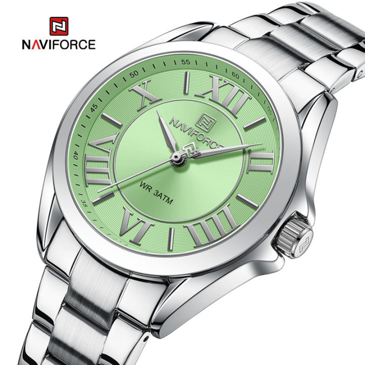 naviforce-ผู้หญิงแฟชั่นที่เรียบง่ายนาฬิกากันน้ำเลดี้-wathches-สร้อยข้อมือเหล็กควอตซ์ที่มีเสน่ห์นาฬิกาข้อมือหญิง-regimer