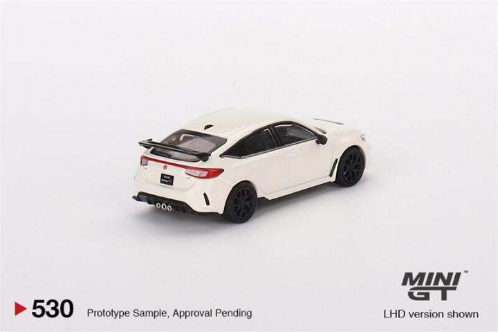 มินิ-gt-1-64ฮอนด้าซีวิคประเภท-r-แชมป์สีขาว2023-lhd-รถโมเดล-diecast