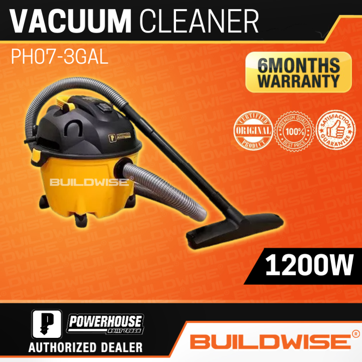 Powerhouse Vacuum Cleaner Wet And Dry 3 Gallons 1,200W PH073 GAL