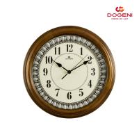 DOGENI นาฬิกาแขวน โดเกนี่ รุ่น WNW007DB สีน้ำตาลเข้ม ขนาด : Ø30.5x หนา 4.4ซม. Wooden Wall Clock