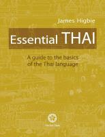 หนังสืออังกฤษใหม่ Essential Thai : A Guide to the Basics of the Thai Language (Paperback + Pass Code BL) [Paperback]