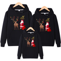 YAGIMI Jersey Navidad Familia Deer Print Hoodies Christmas Sweater Family Sets Family Look Baby Mother Daughter Matching Clothes