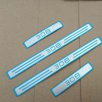 FOR 308 For Peugeot 5008 3008 308 2008 Door Sill Scuff Plate Cover Trim Stainless Steel Threshold Pedal Styling Protect Car Accessories