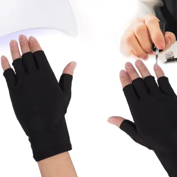 Manicure Gloves Manicure Protection Gloves Uv Protection Manicure Gloves  Nail Lamp Gloves Nail Art Gloves Manicure Gloves UV Protection Stretchy  Breathable Fingerless Fiber Cotton 