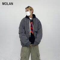 MOLAN แจ็กเก็ตใส่ทำงานสไตล์ไฮสตรีทแจ็กเก็ตคู่ลำลองสำหรับเครื่องแบบเบสบอลใส่ได้ทั้งชายและหญิง