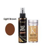 100ml Light Brown Lace Tint Spray for lace Wigs + 75g Hair Wax Stick Wig Adhesive For Closures, Wigs And Closure Front