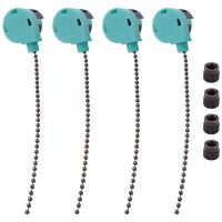 4Pcs Ceiling Fan Switch Zing Ear ZE-268S6, 3 Speed 4 Wire Speed Control Pull Chain Cord Appliances Switch Parts