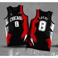 2023ใหม่! ชิคาโกบูลส์ zach lavine #8ย์ชื่อที่กำหนดเองและจำนวนย์เต็ม sublimated เสื้อบาสเกตบอล