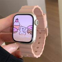 ∏✘ Korean Cute Wave Band For Apple Watch Strap 49 MM 41mm 45 40mm 42 38mm 44 Soft Wrsitband Correa Bracelet For iWatch 8 7 6 4 5 3