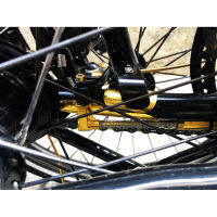 โลหะผสมโซ่ Stay Guard ด้านหลังสามเหลี่ยม E Hook Protector สติกเกอร์สำหรับ Brompton 3Sixty Bike Chainstay Bike Accessories