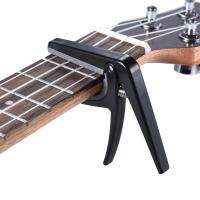 【Flash Deal】เดี่ยวเปลี่ยนได้อย่างรวดเร็ว Ukulele Capo เหล็กพลาสติกสีดำ