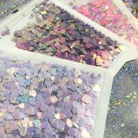 ELEGANT Heart Sequins Mixed DIY Resin Shaker Charms Shiny Fillings Holographic Puffy Cuts Decor Sparkle Paillette Slime Craft Supplies