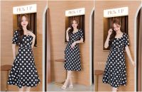 DR078-3 Classi Flora Dress-เดรสน่ารัก