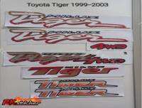 สติ้กเกอร์ HILUX TIGER แบบดั่งเดิม ติดแก้มท้าย TOYOTA HILUX TIGER ปี1999-2003 1ชุดมี2ชิ้น งานสกรีน เท่าoriginal