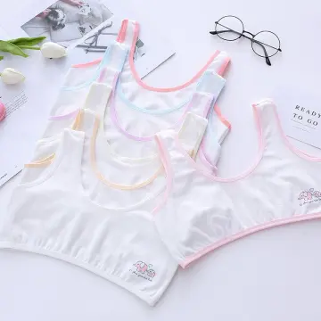 SG Seller] Young Girls Kids Junior Student Cotton Wireless Bra / Singlet  Underwear