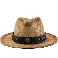 【CC】 New Panama Soft Shaped Hat Women/Men cowboy hat Dad Wide Brim Beach Cap UV Protection