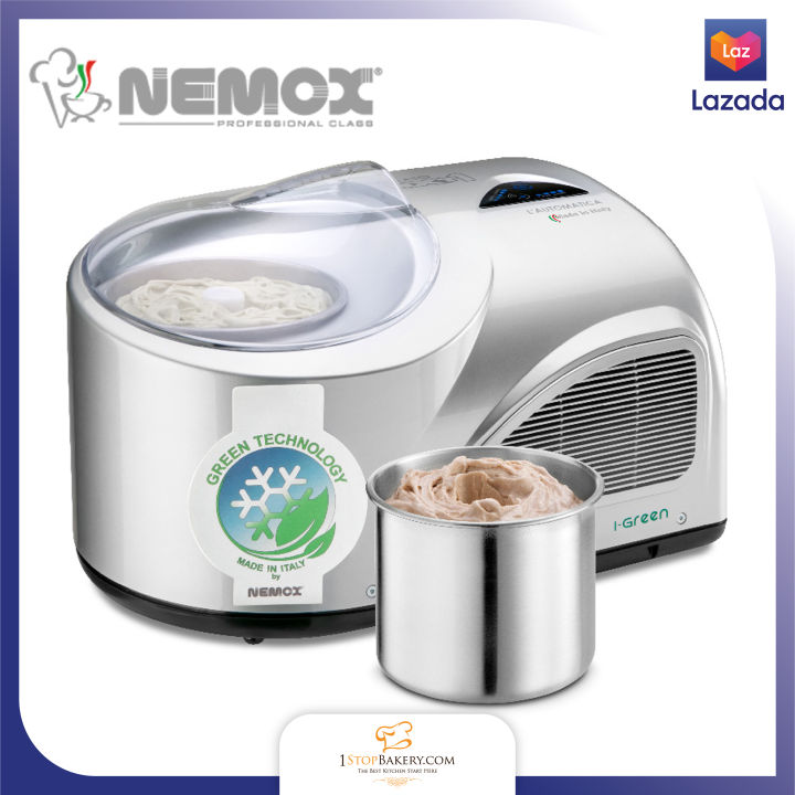 nemox-italy-gelato-ice-cream-amp-sorbet-maker-nxt1-automatic-i-green-150w-เครื่องเจลโต