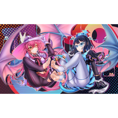 Yugioh playmat Evil Twins ki-cycle &amp; Lil-La TCG CCG เกมกระดานซื้อขายการ์ดเกมที่กำหนดเอง Mon ทำให้สภาพแวดล้อมเดสก์ท็อป