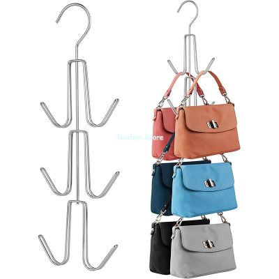 Rotated Handbag Storage Hanger Hooks Clothes Bag Rack Hanger Organizer Bag Hanger Closet Ties Scarf Hanging Rack Closet Hanger Clothes Hangers Pegs