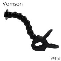 【100%-New】 RIDE ZONE Vamson สำหรับ Go Pro อุปกรณ์เสริมคอปรับแคลมป์ขากรรไกรยืดหยุ่นขาตั้งกล้องแบบยืดหยุ่นสำหรับ Hero7 6 5 4สำหรับกล้อง VP516