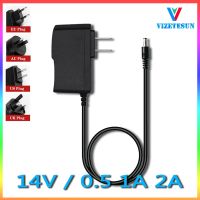 14V 1A 0.5A 2A อะแดปเตอร์ไฟแล็ปท็อปจอภาพ LCD 5.5x2.1MM DC