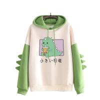 Dinosaur Hoodies Women Fashion Splice Dinosaur Print Sweatshirt Tops Casual Long Sleeve kawaii Clothes ropa mujer