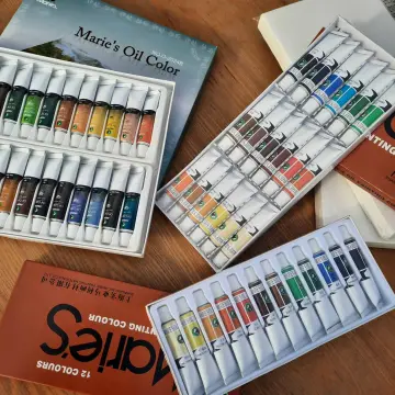 Marie's Water Soluble Oil Color Paint Set - 12ml Tubes