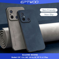 EPTWOO เคสโทรศัพท์ Xiaomi Redmi 12 12C 11A 10C 10 9A 9C 9T 9 8 8A 5 A1 Plus บางเฉียบ,เคสป้องกันแสงหนังแกะพร้อมเลนส์เต็มรูป สุดหรูเคสเบาผิวเปลือกแกะบางพิเศษพร้อมเลนส์กล้องปกป้องกล้องแบบนิ่ม คลุมหลังซิลิโคน MM-06