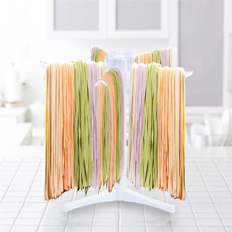 Foldable Pasta Drying Rack Noodles Dryer Stand Detachable Anti-Slip Spaghetti Drying Holder Hanging Rack 