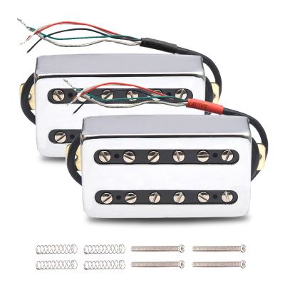 II Style Brass Cover Electric Guitar Pickup Coil Spliting Pickup Humbucker Dual Coill Pickup N7.5K/B15K Output Chrome
